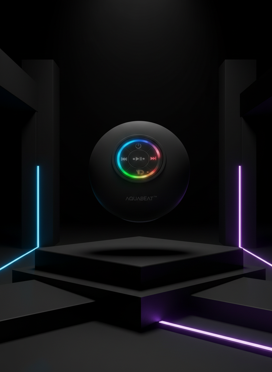 AQUABEAT™ – Wodoodporny Głośnik Bluetooth do Prysznica, Basenu i Pleneru